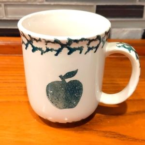 BOGO folk art sponge art Apple mug